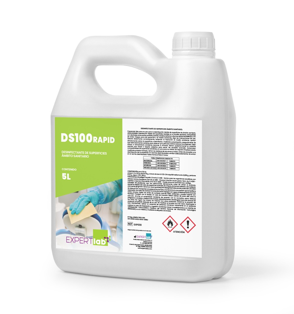 DESINFECCION Y LIMPIEZA DE SUPERFICIES DS100 RAPID 5L