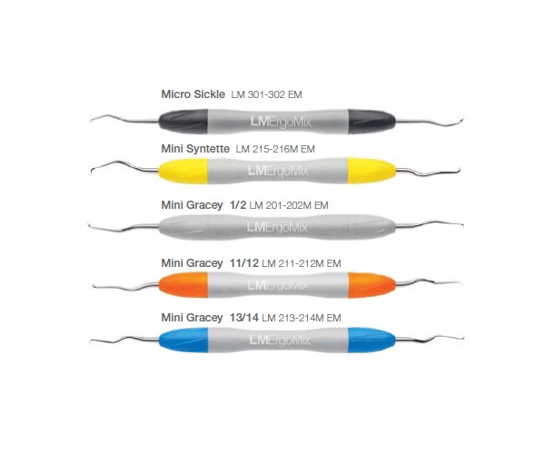 LM ERGOMIX PERIOIMPLANTES CASSETTE CON 5 INST. – Kit de instrumentos periodontais