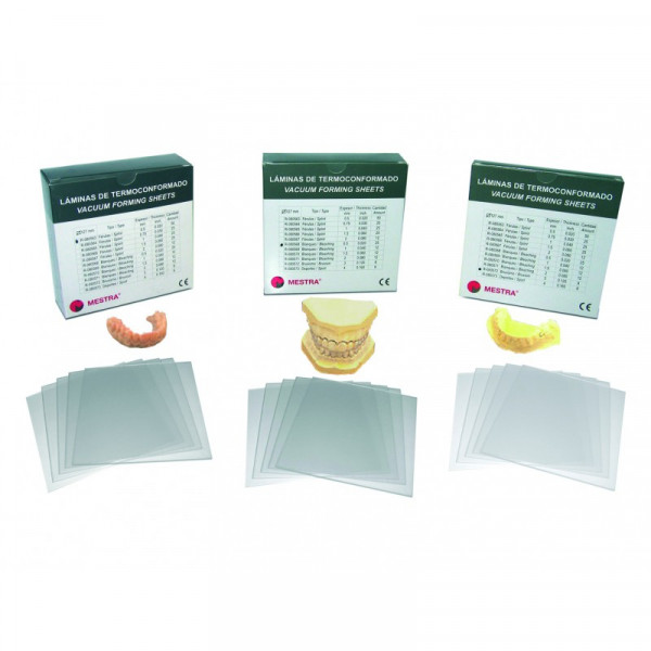 080565 Planchas de termoconformado clear 1mm 25u. MESTRA