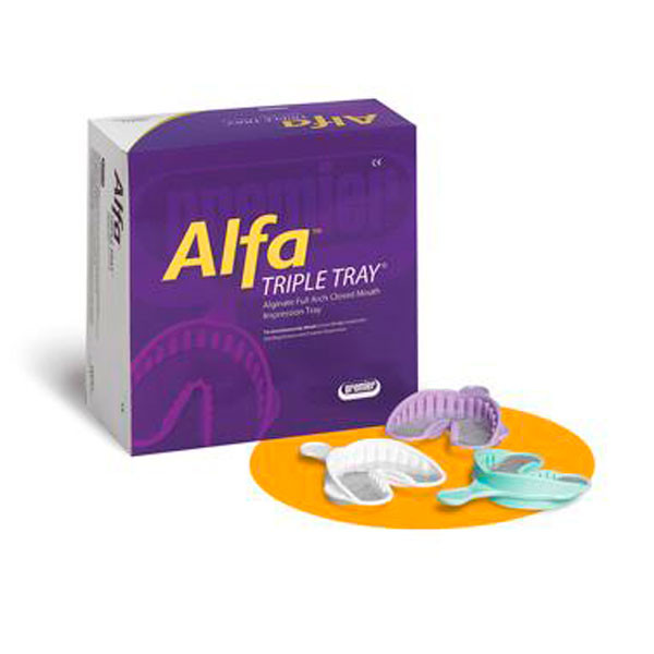 PREMIER TRIPLE TRAY ALFA SDO. – Szájpadlás nélküli kanál, 24db.
