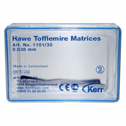 1101/30 M.TOFFLEM.0,038mm – Matrizes Tofflemire HAWE-NEOS 30u