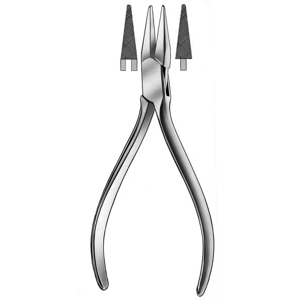 1327B/13cm. ALIC. PICO GOSLEE – Pince orthodontique à bec strié, 13 cm, Silver