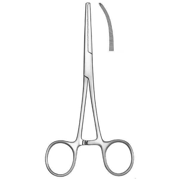 1899A/15cm. PINZA HEMOST. KOCHER CURVA – Pinza hemostática Ochsner-Kocher