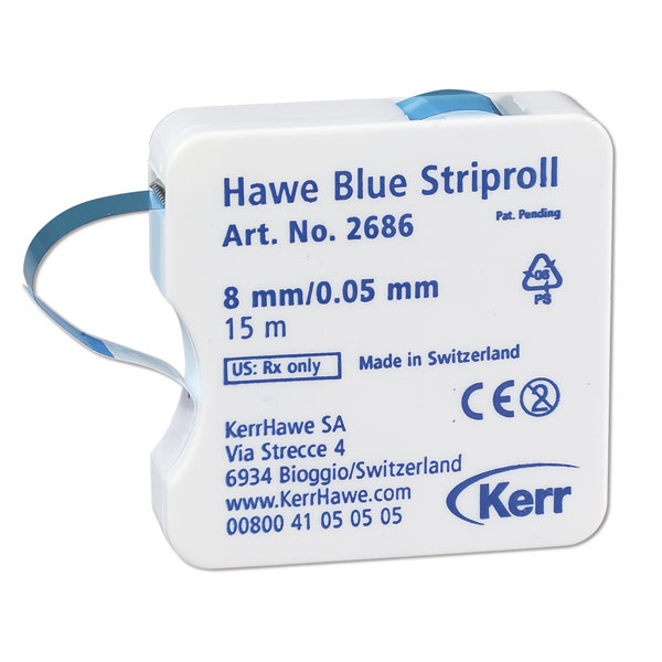 2686 TIRAS STRIPROLL AZUL – Poliészter szalag 8mmx15m, HAWE-NEOS