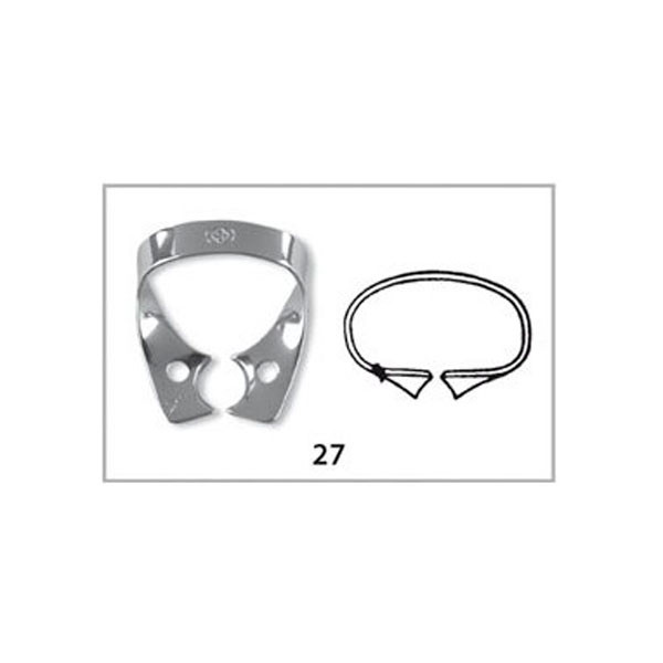 27 CLAMP CON ALA – Uncino per premolari Ivory per isolamento