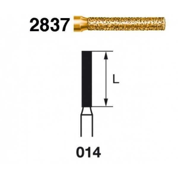 2837-014 FG KOMET – Fraise diamantée S2000, grain gros, 5 u