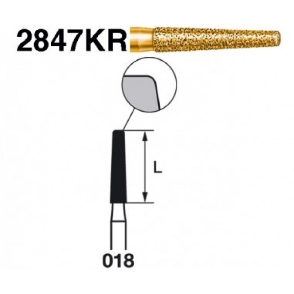 2847-018 KR FG KOMET – Broca diamante S2000, cónica, 5 uds