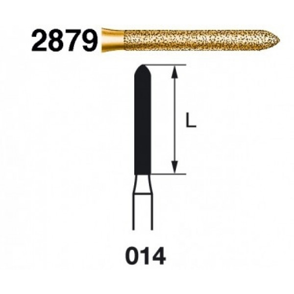 2879-014 FG KOMET – Fraise diamantée S2000 torpille 5u