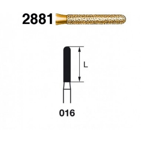2881-016 FG KOMET S2000 – Fraise diamantée réduction couronne, 5 u.