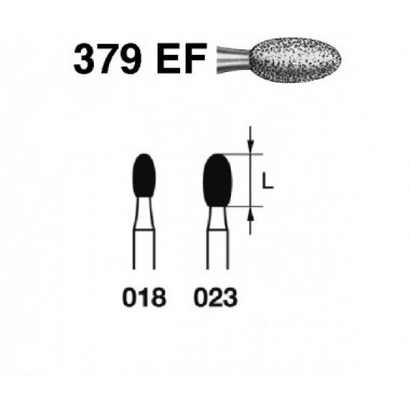 FRESA KOMET FG 379EF – Fresa de diamante huevo, grano extrafino