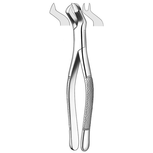 409/88L FORCEPS NERVIUS M.IZQU – Fórceps para molares superiores