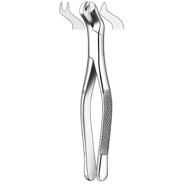 409/88R FORCEPS NERVIUS – Fórceps extracción molares superiores