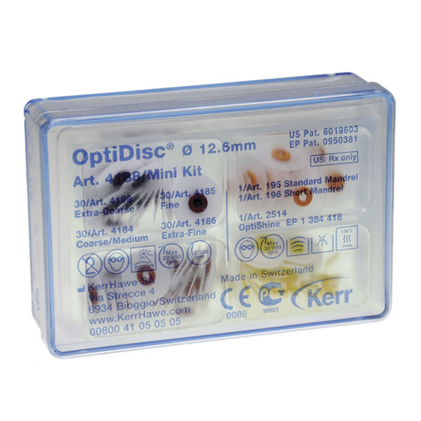 4188 OPTIDISC MINI KIT 12.6mm – Disques de polissage avec mandrins, HAWE-NEOS