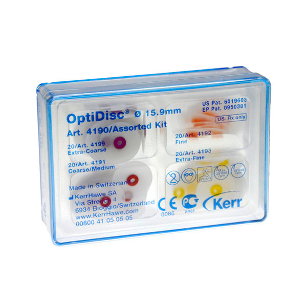4190 (280) OPTIDISC – Dischi per finitura e lucidatura, kit assortito 15,9mm