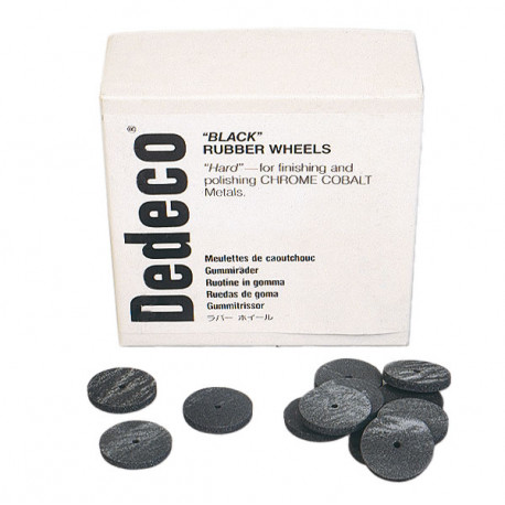 4590 PUL.CR/CO.NEGRO DURO – Króm-kobalt polírozó gumik DEDECO (100db)