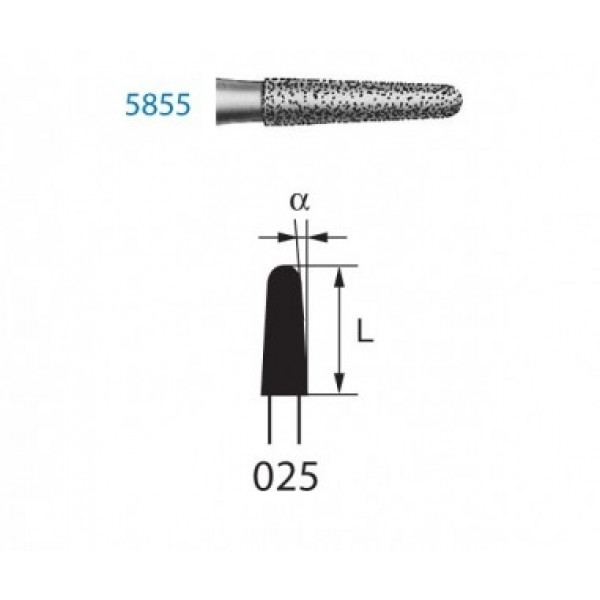 5855-025 FG FRESA DIAMANTE GRANO S-GRUESO – KOMET 5u