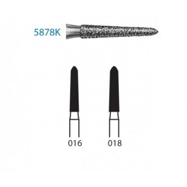 KOMET FG 5878K – Fresa diamantada torpedo grão S.G. 5u