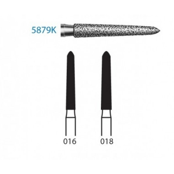 KOMET FG 5879K – Fresa diamantada torpedo longo grão S.G. 5u