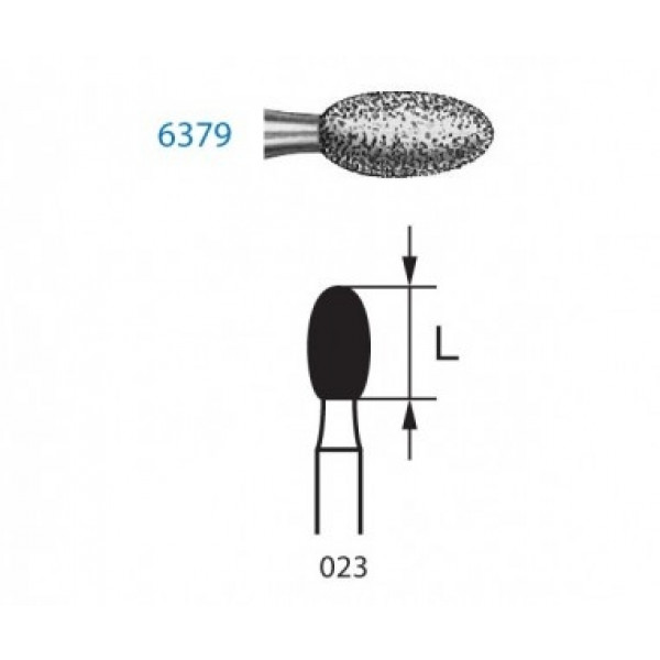 6379-023 FG KOMET Fraise diamant grain gros 5u