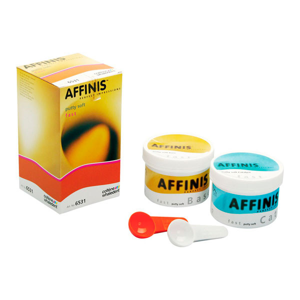 6531 AFFINIS FAST PUTTY SOFT – Silicone per addizione, 300+300ml, COLTENE