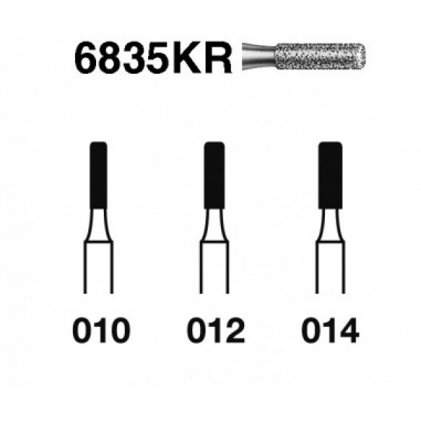 KOMET FG 6835 KR – Fresa diamante cilíndrica grano grueso 5u
