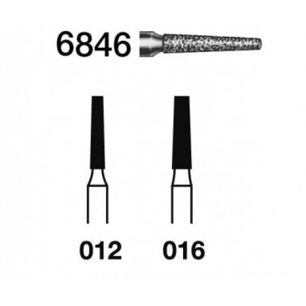 FRESA KOMET FG 6846 – Fresa diamante cónica corta