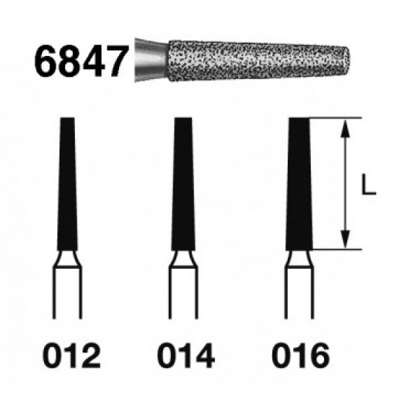 FRESA KOMET FG 6847 – Fresa diamantata conica con spallamento