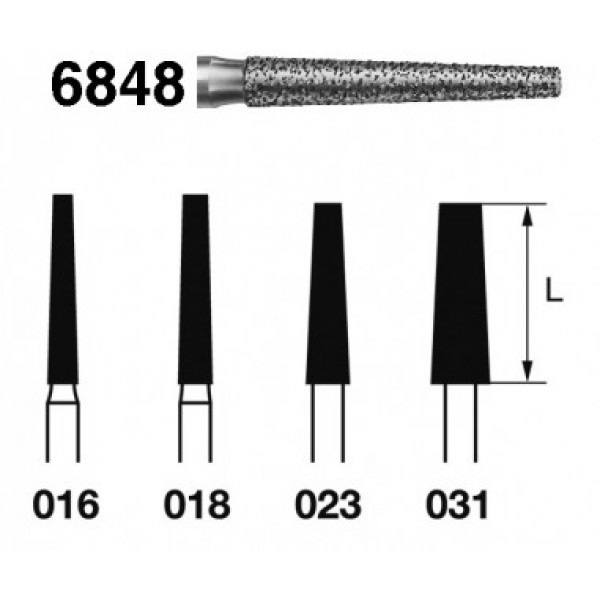KOMET FG 6848 – Broca de diamante cónica longa, grão grosso, 5u