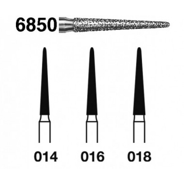 KOMET FG 6850 – Fresa de diamante cónica redonda, grano grueso, 5u