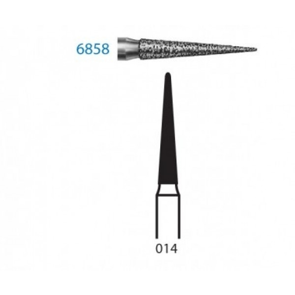 6858-014 FG KOMET – Broca diamante grão grosso ponta 5un