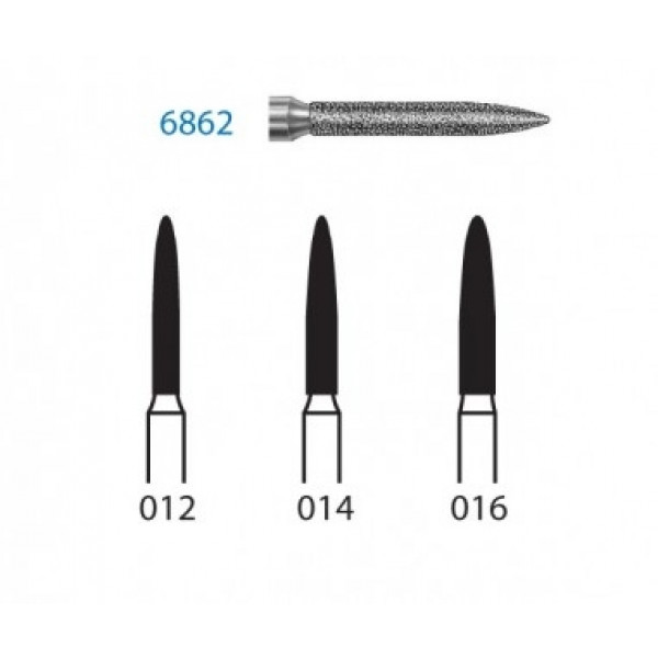 KOMET FG 6862 – Gyémánt fúró láng alakú, durva szemcsés, 5db
