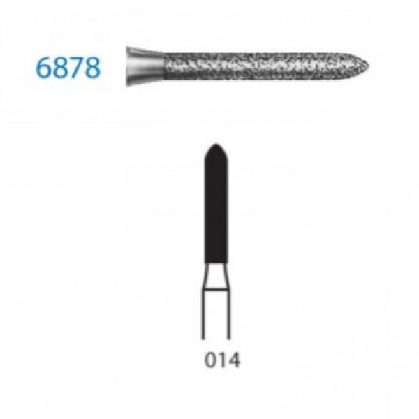6878-014 FGSS KOMET – Fraise diamantée grain moyen 5u