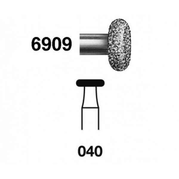 6909-040 FG FRESA DIAMANTE – Broca diamantada Komet, 5un