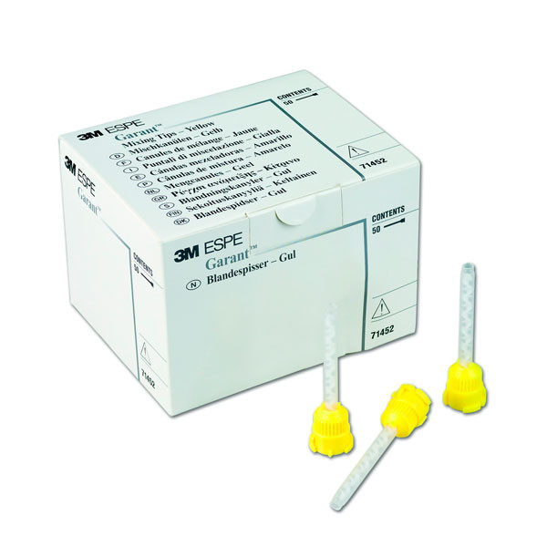 71452 PUNTAS MEZCLADORAS AMARILLAS – Embouts mélangeurs silicone 3M ESPE 50u