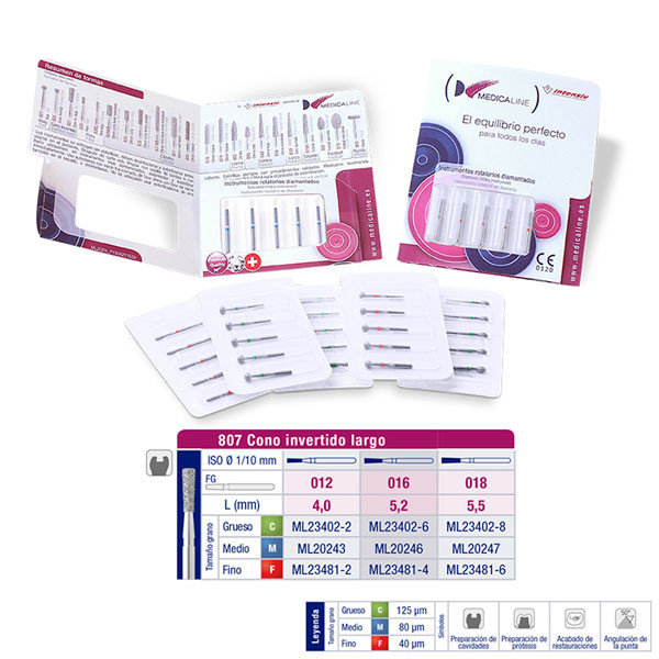 FRESA FG DIAMANTE FIG 225 - 807 CONO INVERTIDO LARGO – MEDICALINE