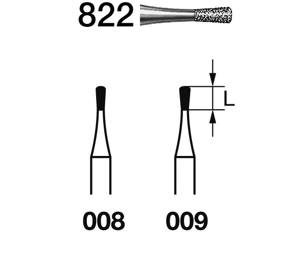 822-009 FG DIAMANTE – Gyémánt fúró körte alakú KOMET