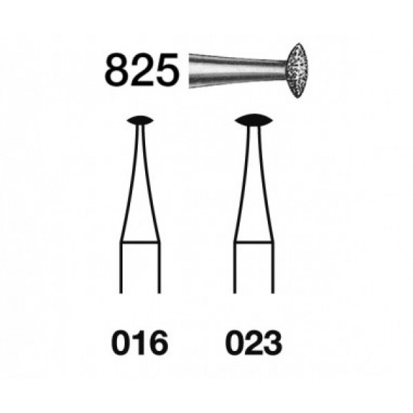 FRESA KOMET FG 825 – Fresa diamante forma lenteja grano medio Komet