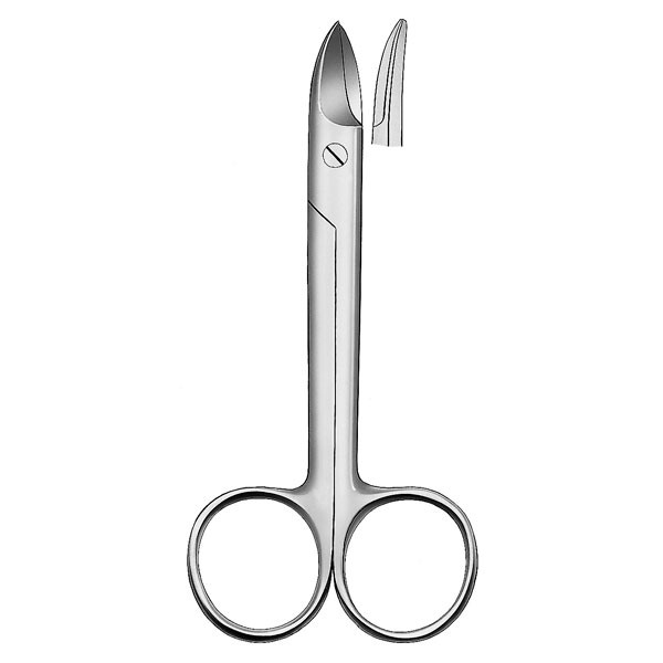 828D TIJERA CORONA – Tesoura para coroas dentada curva CARL MARTIN