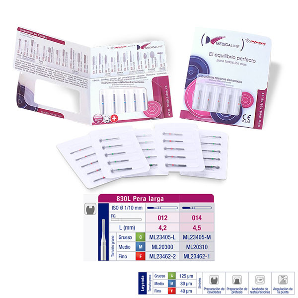 FRESA FG DIAMANTE FIG 234 - 830L – Körte alakú finomszemcsés fúró MEDICALINE 5db