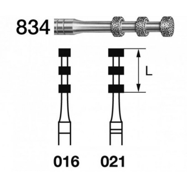 FRESA KOMET FG 834 – Fresa cilíndrica para carillas, Komet