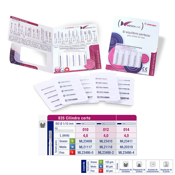 FRESA FG DIAMANTE FIG 107-835 – Rövid henger gyémántfúró Medicaline