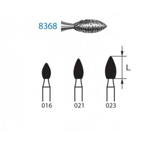 KOMET FG 8368 – Broca diamante oval grão fino 5u