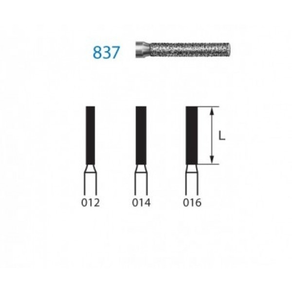 KOMET FG 837 – Broca diamante cilíndrica com ombro, grão médio, 5 uds.