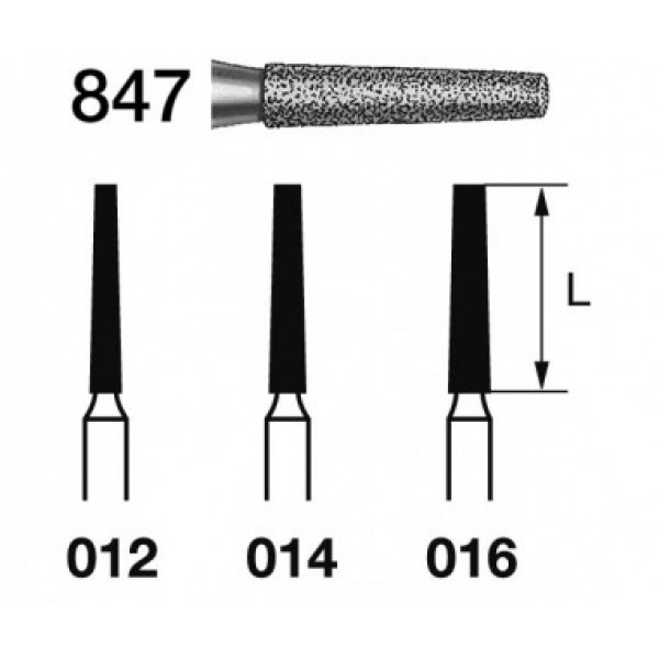 KOMET FG 847 – Gyémánt fúró kúpos, vállas, közepes szemcse, 5 db.