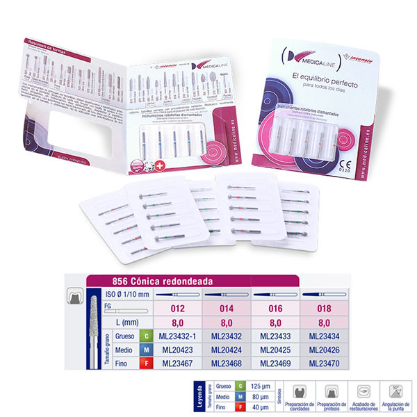 FRESA FG DIAMANTE FIG 198 - 856 CÓNICA REDONDEADA – MEDICALINE