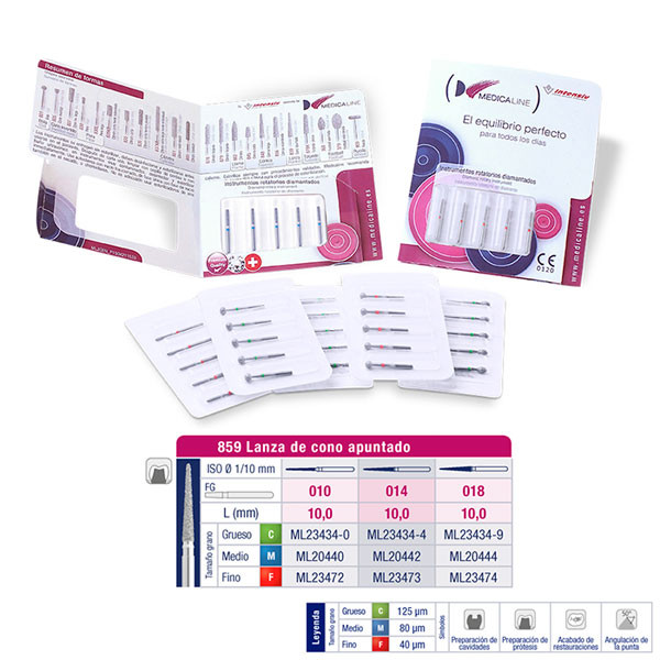 FRESA FG DIAMANTE FIG 166 - 859 LANZA CÓNICA – MEDICALINE