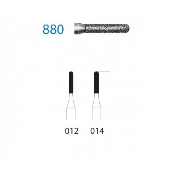 KOMET FG 880 – Fraise diamantée parallèle biseau rond 5u