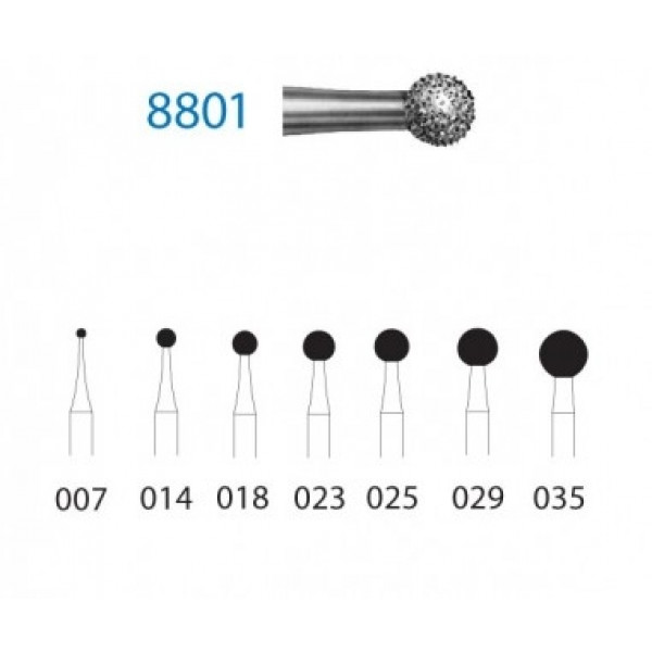KOMET FG 8801 – Gömb gyémántfúró finom szemcse 5db