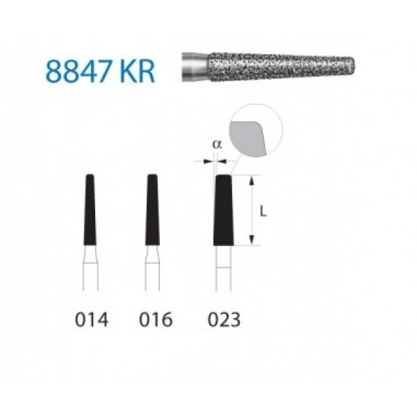KOMET FG 8847KR – Gyémántfúró kúpos, módosított vállú, finomszemcsés, FG