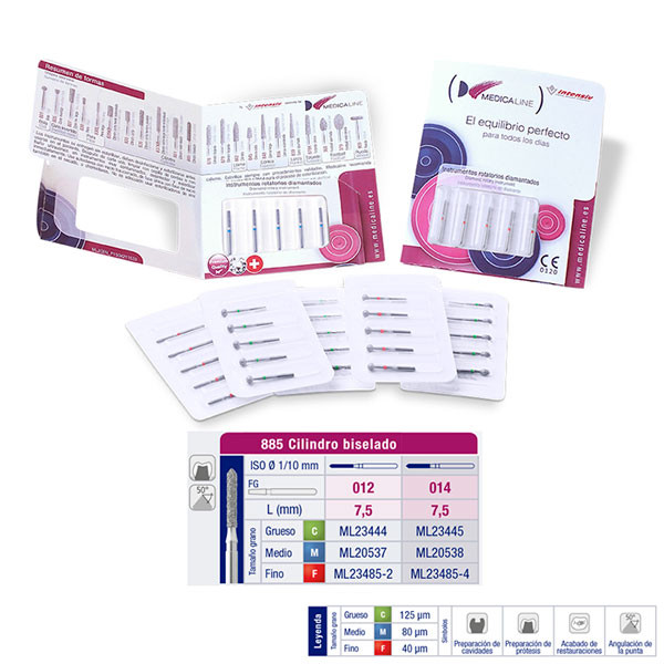 FRESA FG DIAMANTE FIG 130 - 885 CILINDRO BISELADO – Fraise diamant MEDICALINE